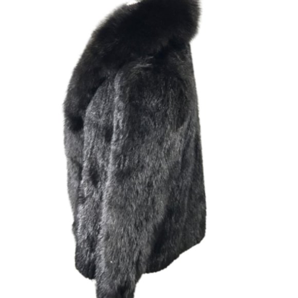 SOLD Garzia Designer Furs Black Fox Fur Coat-US 10 - Picture 9 of 12